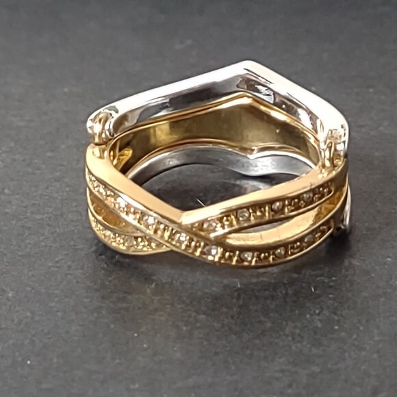 Very Pretty Size 8 Two Tone Transformable Ring - Picture 3 of 8
